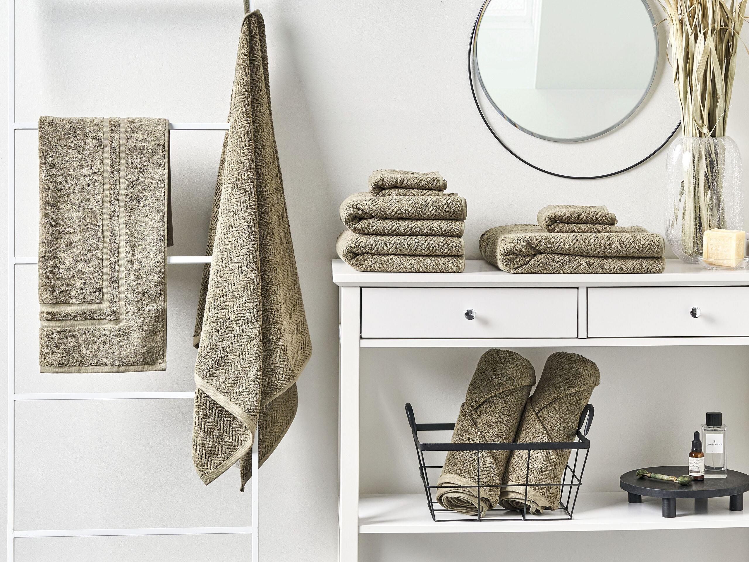 Beliani Lot de 9 serviettes en Coton MITIARO  