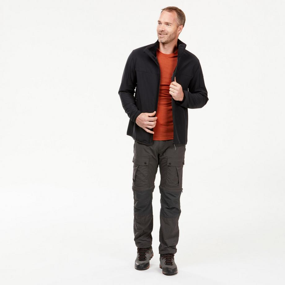 FORCLAZ  Giacca softshell uomo antivento calda trekking 