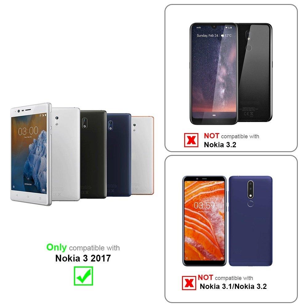 Cadorabo  Hülle für Nokia 3 2017 Magnetverschluss, 3 Kartenfächern 