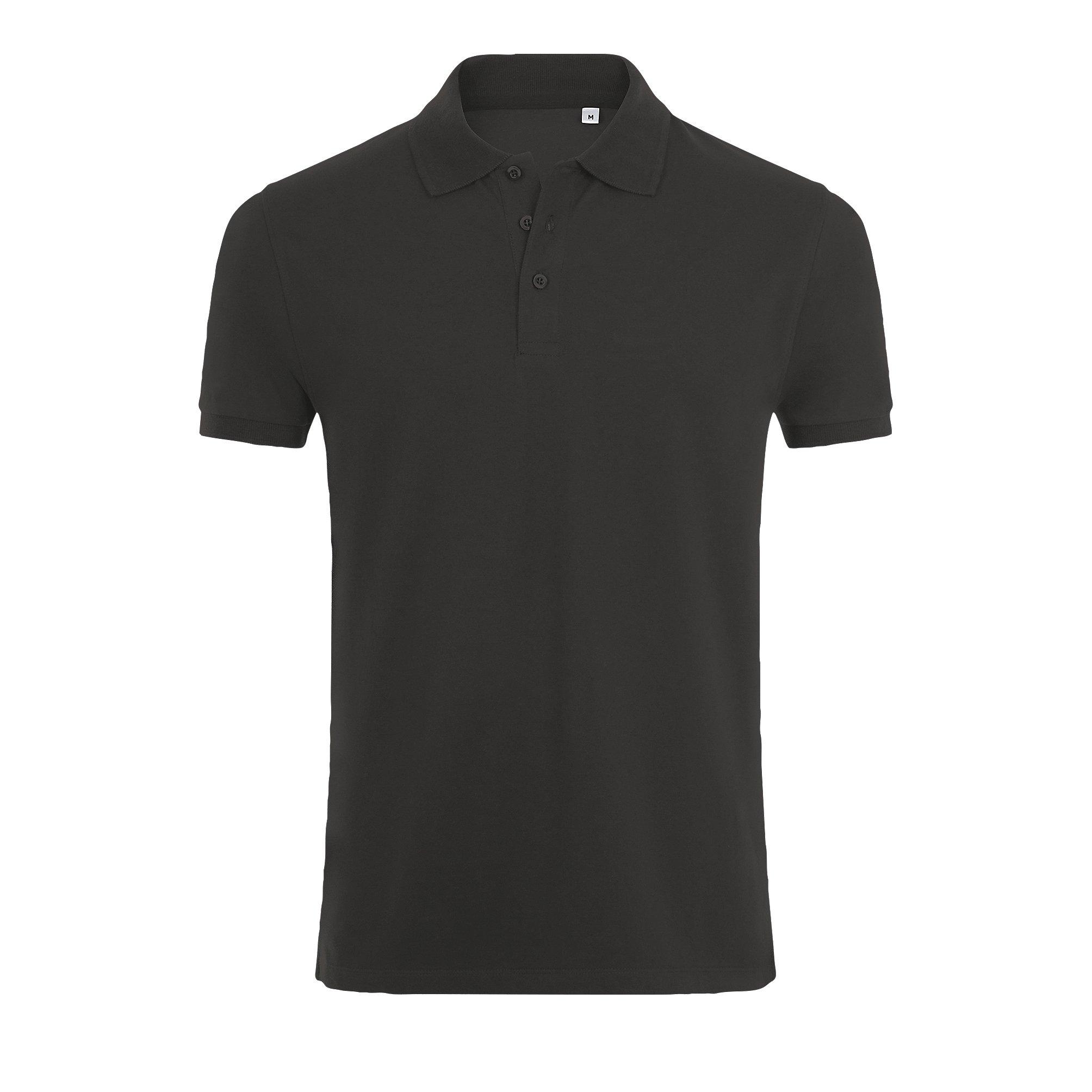 Image of Phoenix Kurzarm Pique Polo Shirt Herren Charcoal Black M