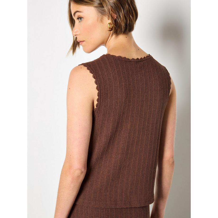 APRICOT Gilet en maille pointelle  
