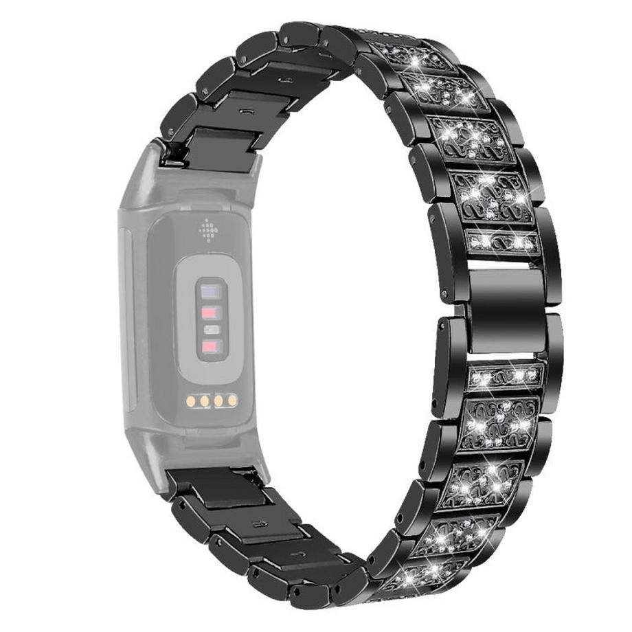 Cover-Discount  Fitbit Charge 5 - Bracciale In Acciaio Inossidabile Con Strass 