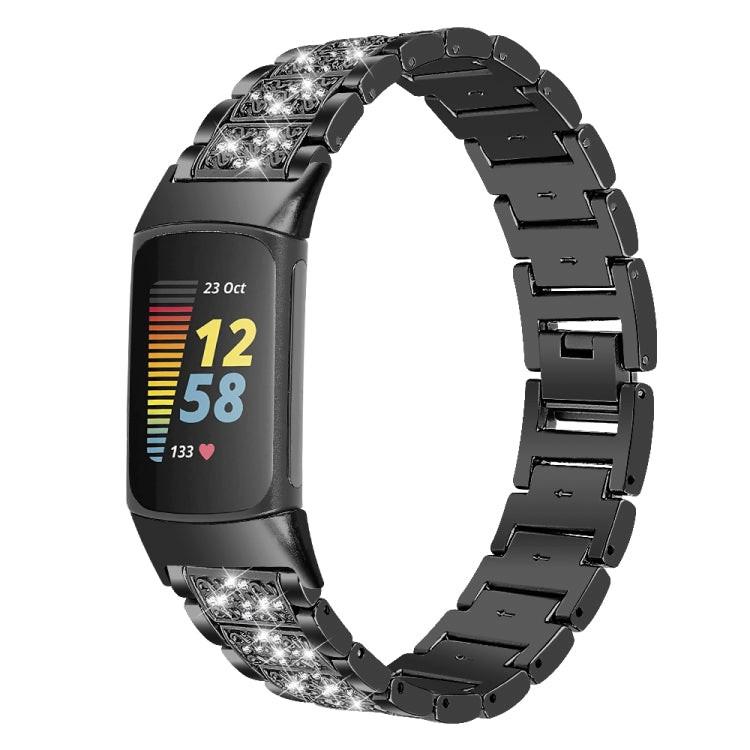Image of Fitbit Charge 5 / 6 - Edelstahl Mit Strass Armband