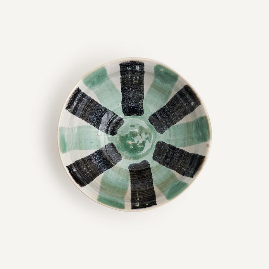 Set aus 4 Müslischalen aus gestreiftem Steinzeug