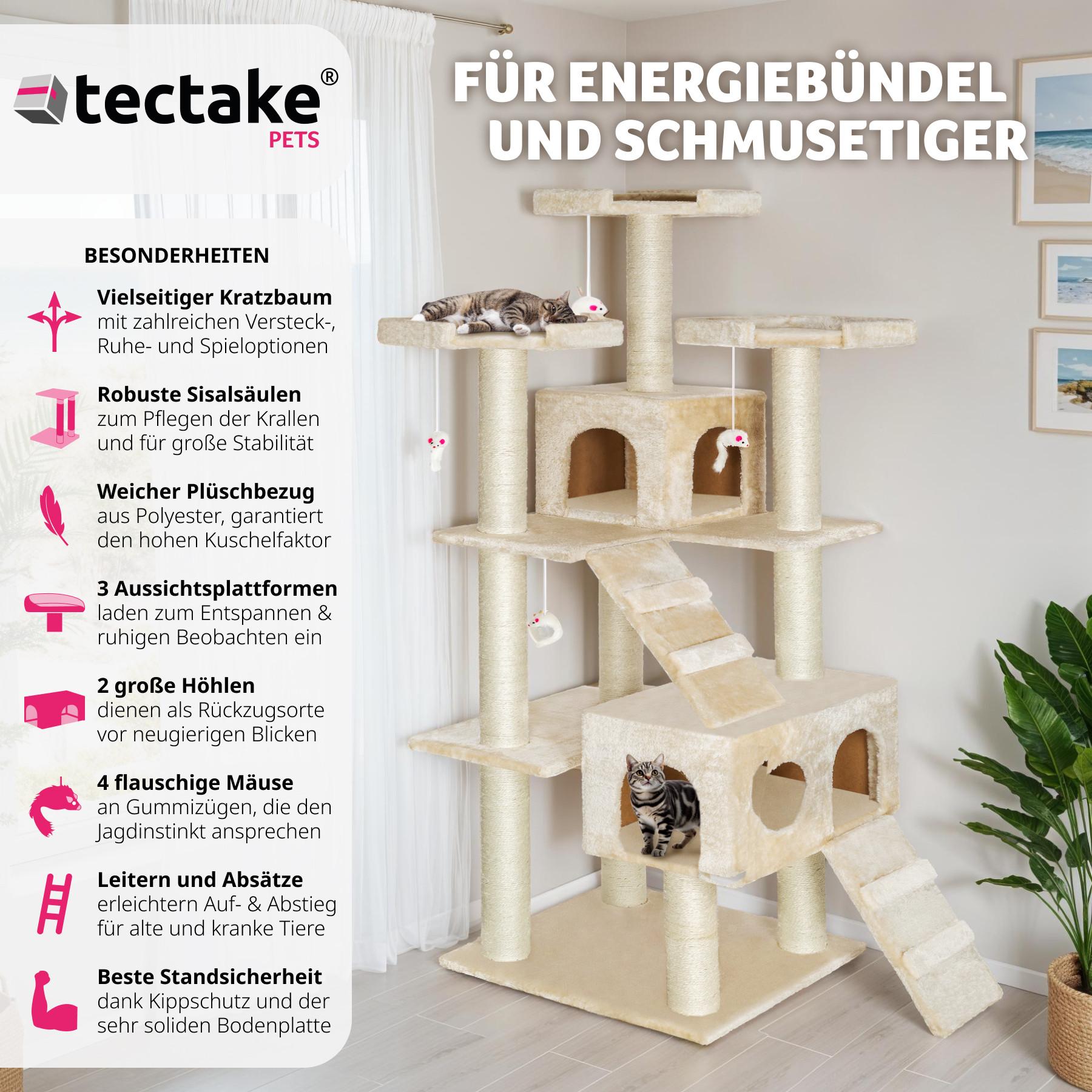 Tectake  Kratzbaum Knuti 186cm 