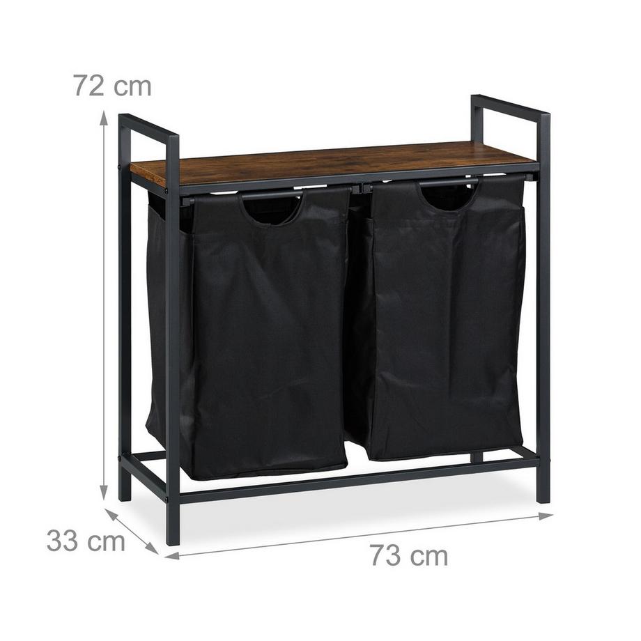 B2X Supporto per cesto portabiancheria con ripiano  