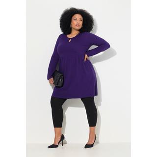 Ulla Popken Maglia lunga Jacquard Taglio Svasato Scollo Rotondo Maniche Lunghe  