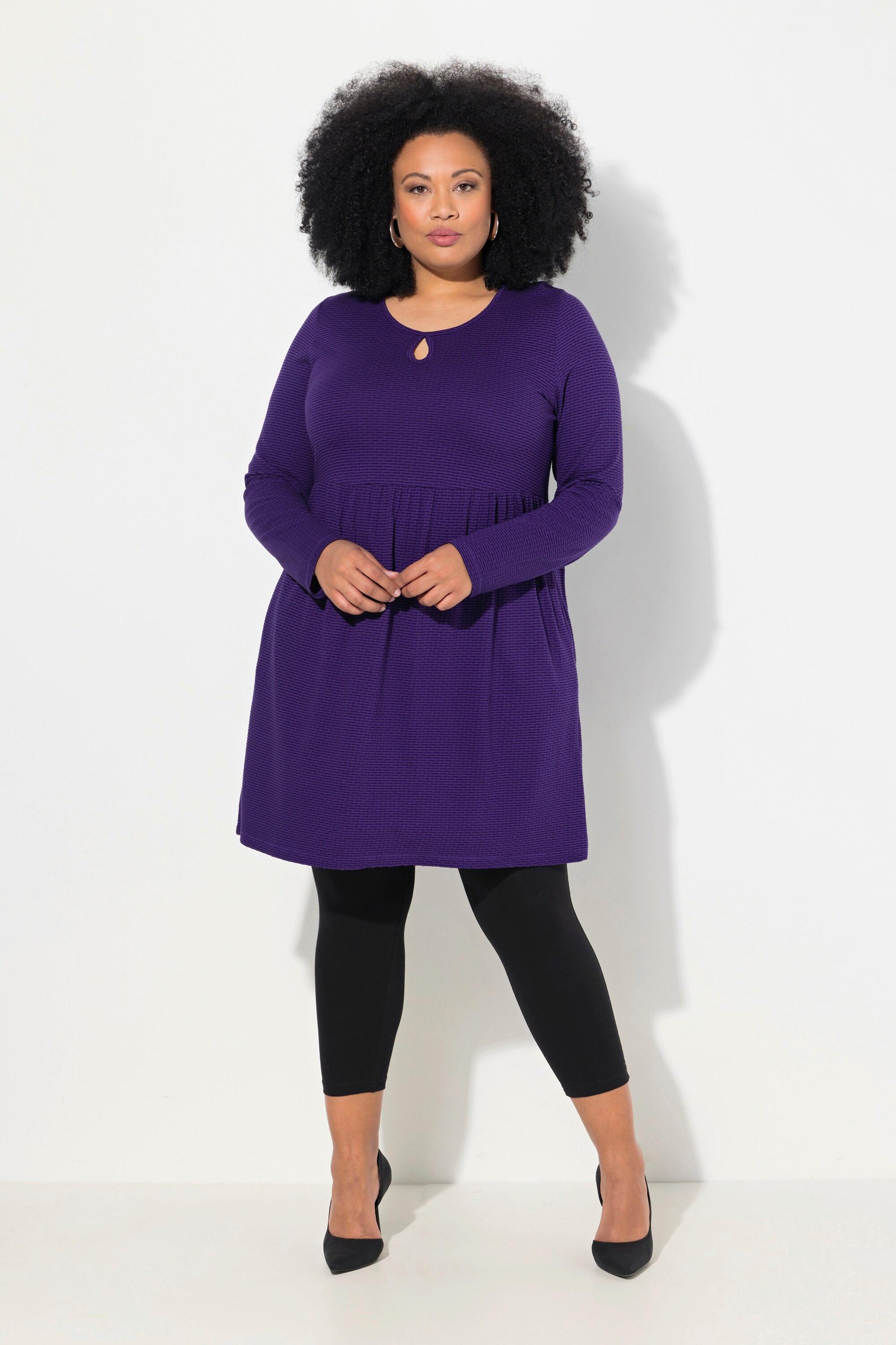 Ulla Popken  Longshirt, Jacquard, A-Linie, Rundhals, Langarm 