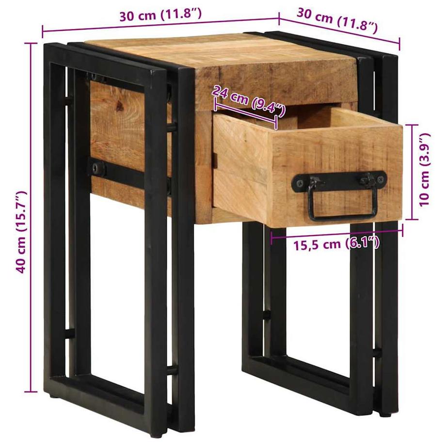 VidaXL Beistelltisch massivholz mango  