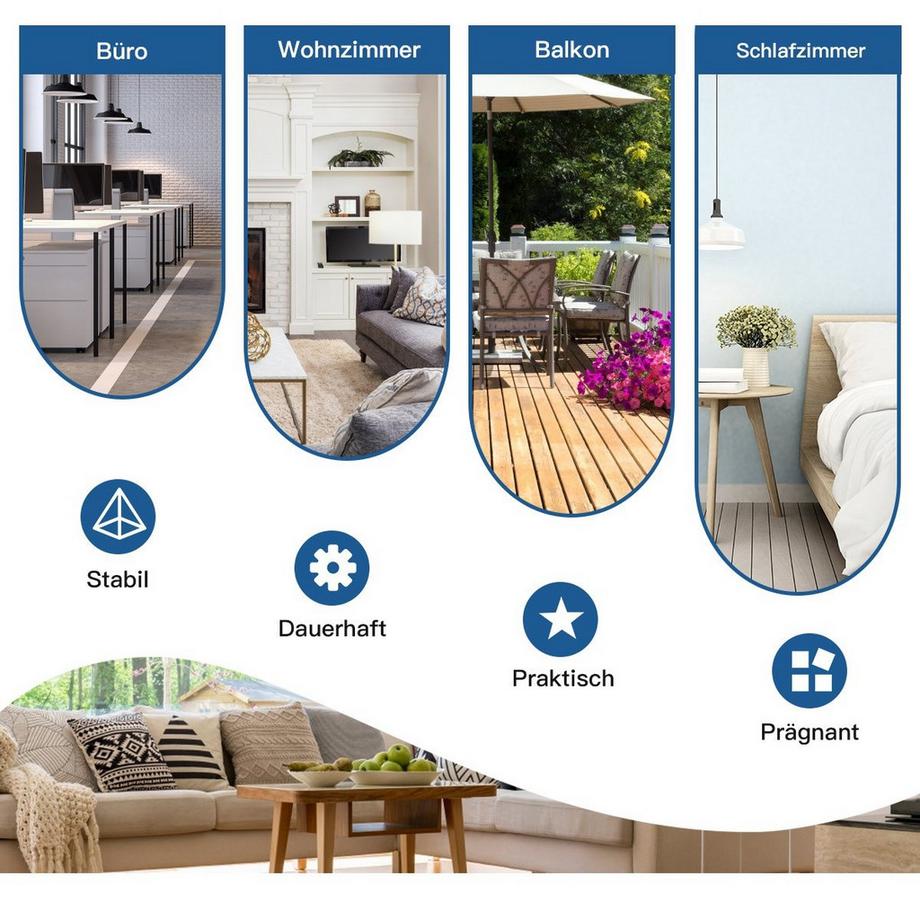 B2X 3-Panel Raumteiler mit Verstellbaren Untersetzern & Robusten Scharnieren & Stahlbasis Schwarz  