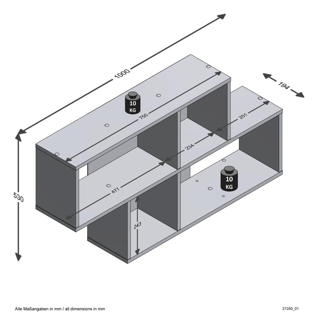 Calicosy Scaffale 4 Scomparti L100 cm - Nora  