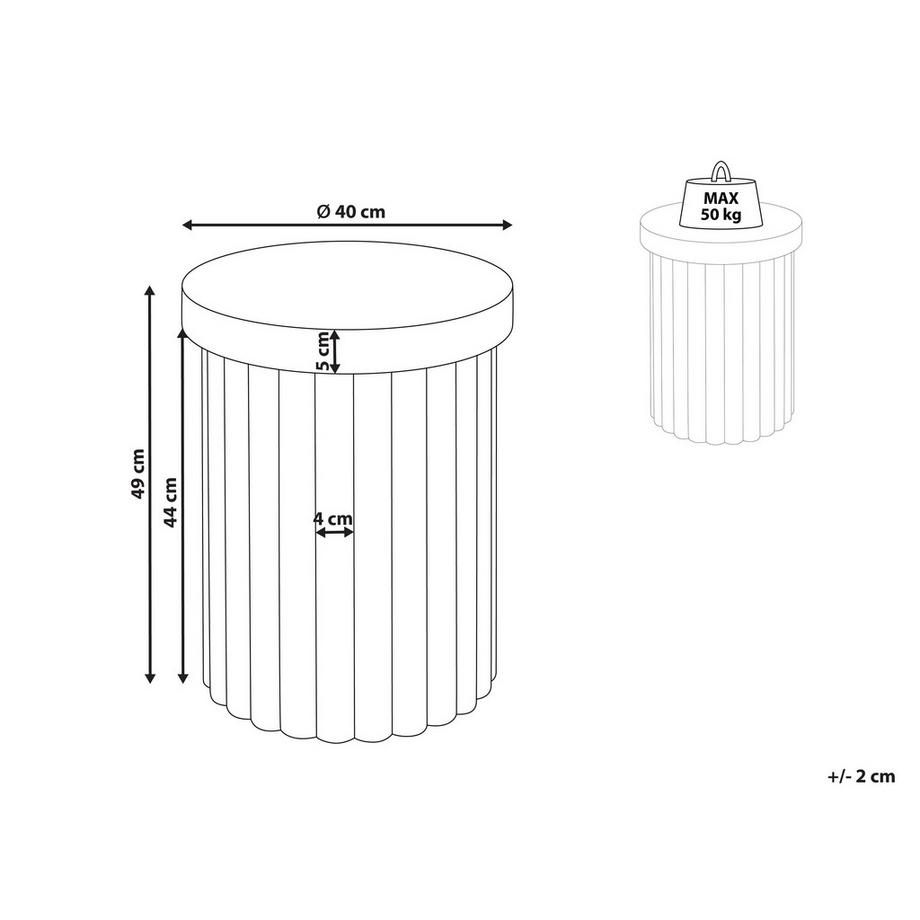 Beliani Tavolino en Fibra a media densità (MDF) Minimalista GENOLA  