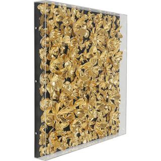 KARE Design Cornice decorativa Fiore d'oro 60x60cm  