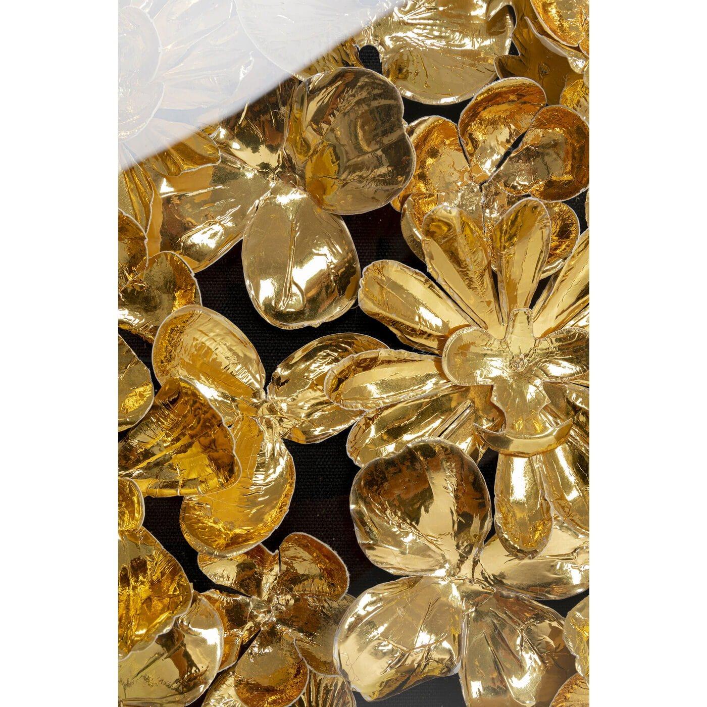 KARE Design Deko Rahmen Gold Flower 60x60cm  