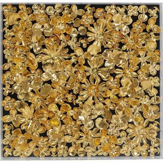 KARE Design Deko Rahmen Gold Flower 60x60cm  