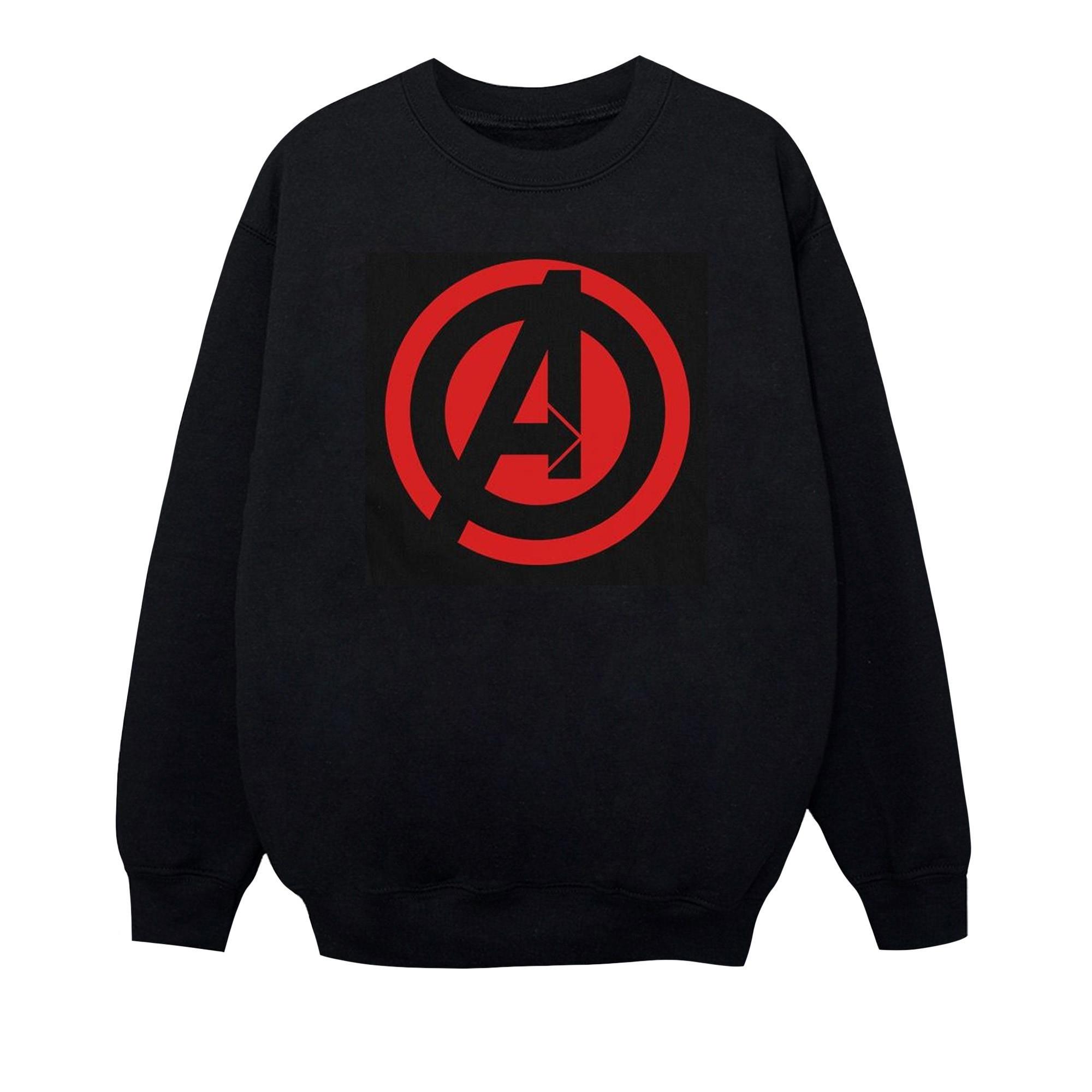 Image of Avenegers Assemble Solid A Logo Sweatshirt Unisex Schwarz 152-158