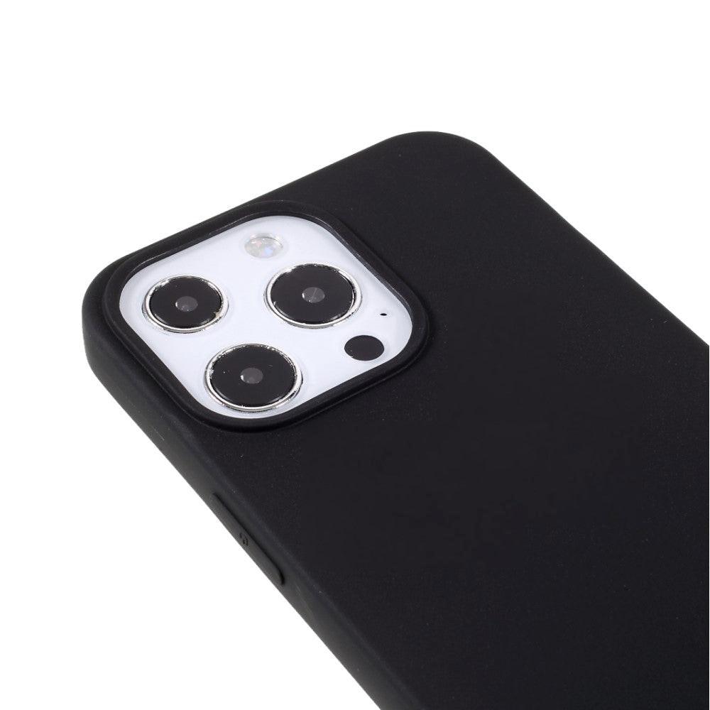 Cover-Discount  iPhone 13 Pro - Matte Silikon Gummi Hülle Schwarz 