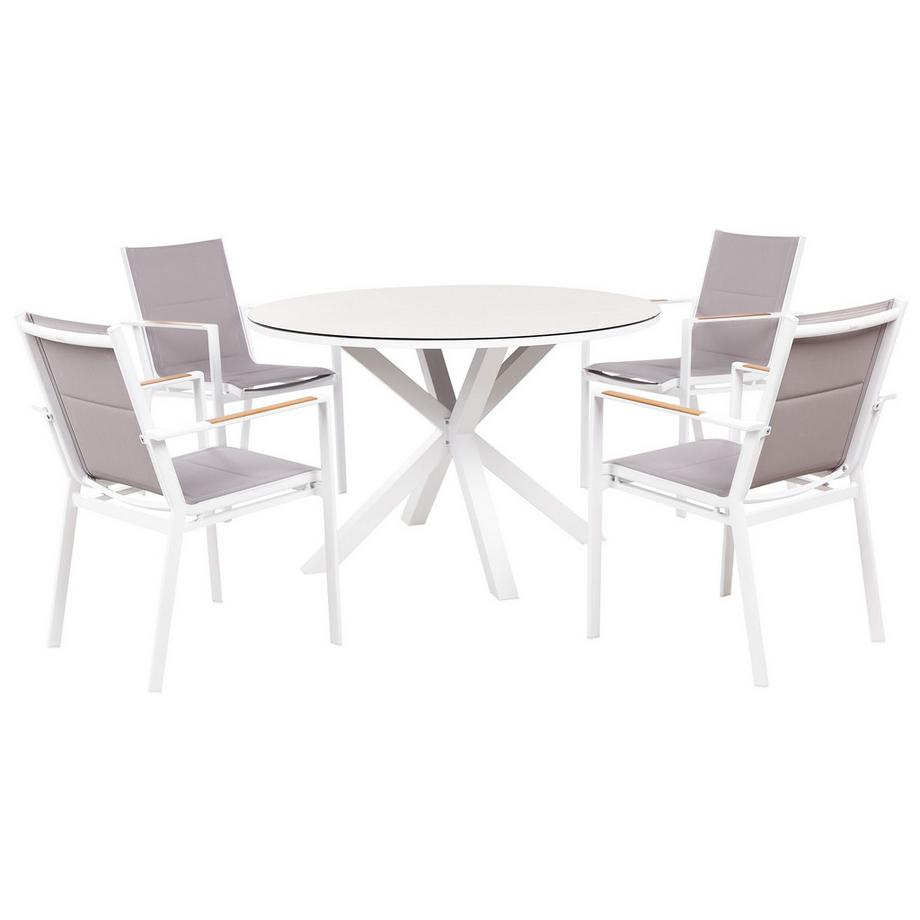 Set da pranzo per giardino con sedie en Alluminio  MALETTO/BUSSETO