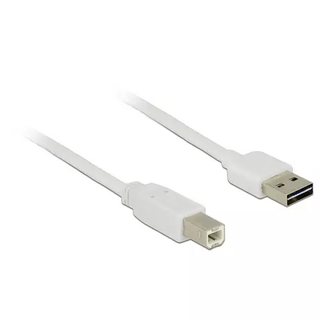 DeLock  0.5m, USB2.0-A/USB2.0-B USB Kabel 0,5 m USB A USB B Weiß 