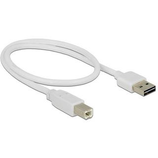 DeLock  0.5m, USB2.0-A/USB2.0-B USB Kabel 0,5 m USB A USB B Weiß 