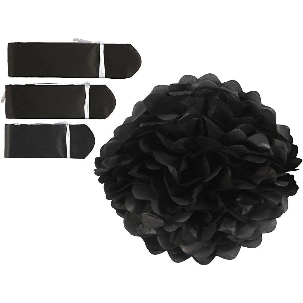 Image of 590002 Partydekorationen Dekorativer Pom-pom Unisex Schwarz ONE SIZE