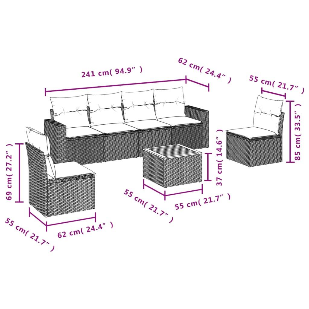 VidaXL Garten sofagarnitur poly-rattan  