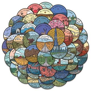 Gameloot Aufkleber - US-Bundesstaaten - 50 Stk  