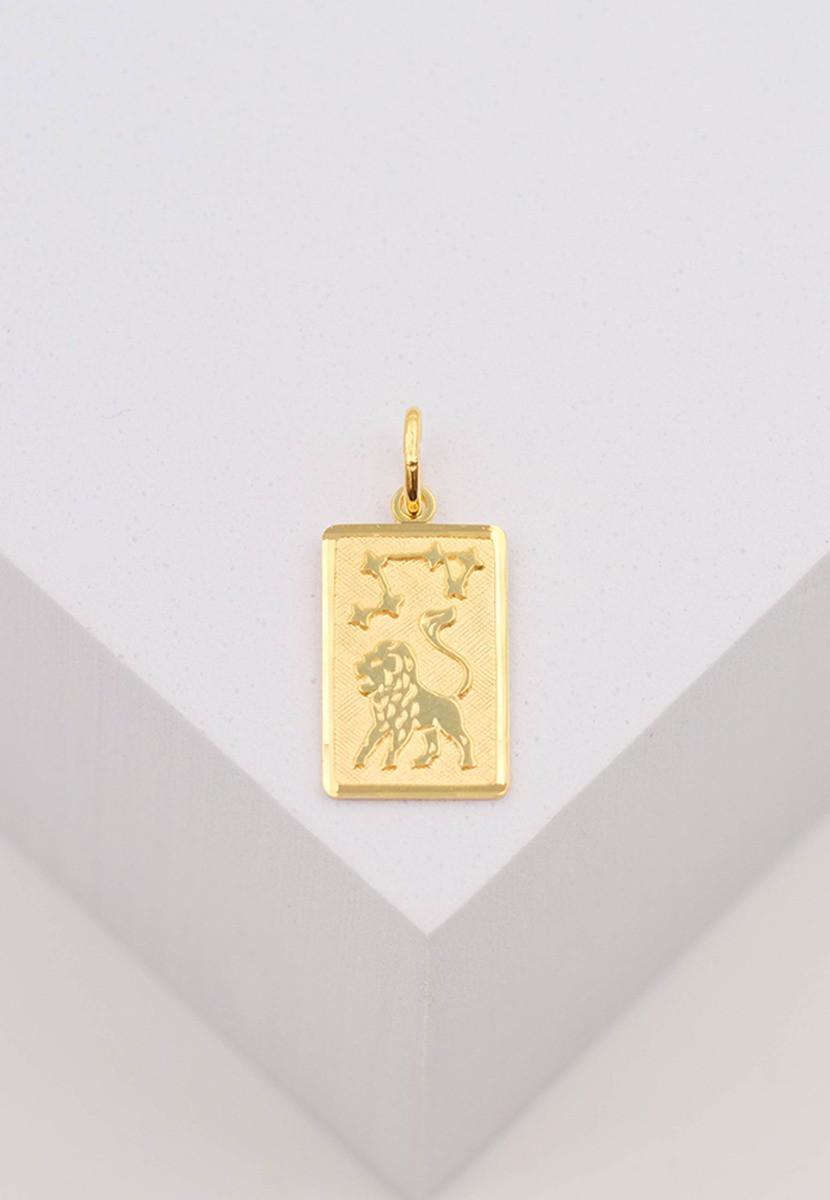 MUAU Schmuck  Pendentif signe du zodiaque lion en or jaune 750, 20x9mm 