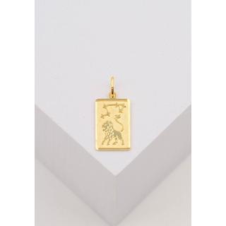 MUAU Schmuck  Pendentif signe du zodiaque lion en or jaune 750, 20x9mm 