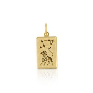 MUAU Schmuck  Pendentif signe du zodiaque lion en or jaune 750, 20x9mm 