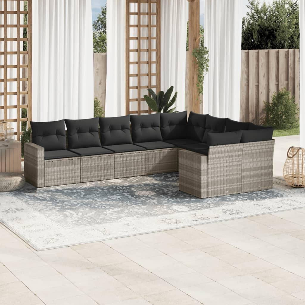 VidaXL set divano da giardino Polirattan  