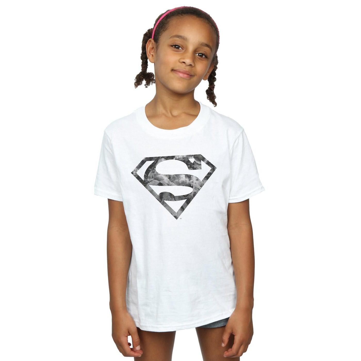 DC COMICS  Tshirt SUPERMAN MARBLE LOGO 