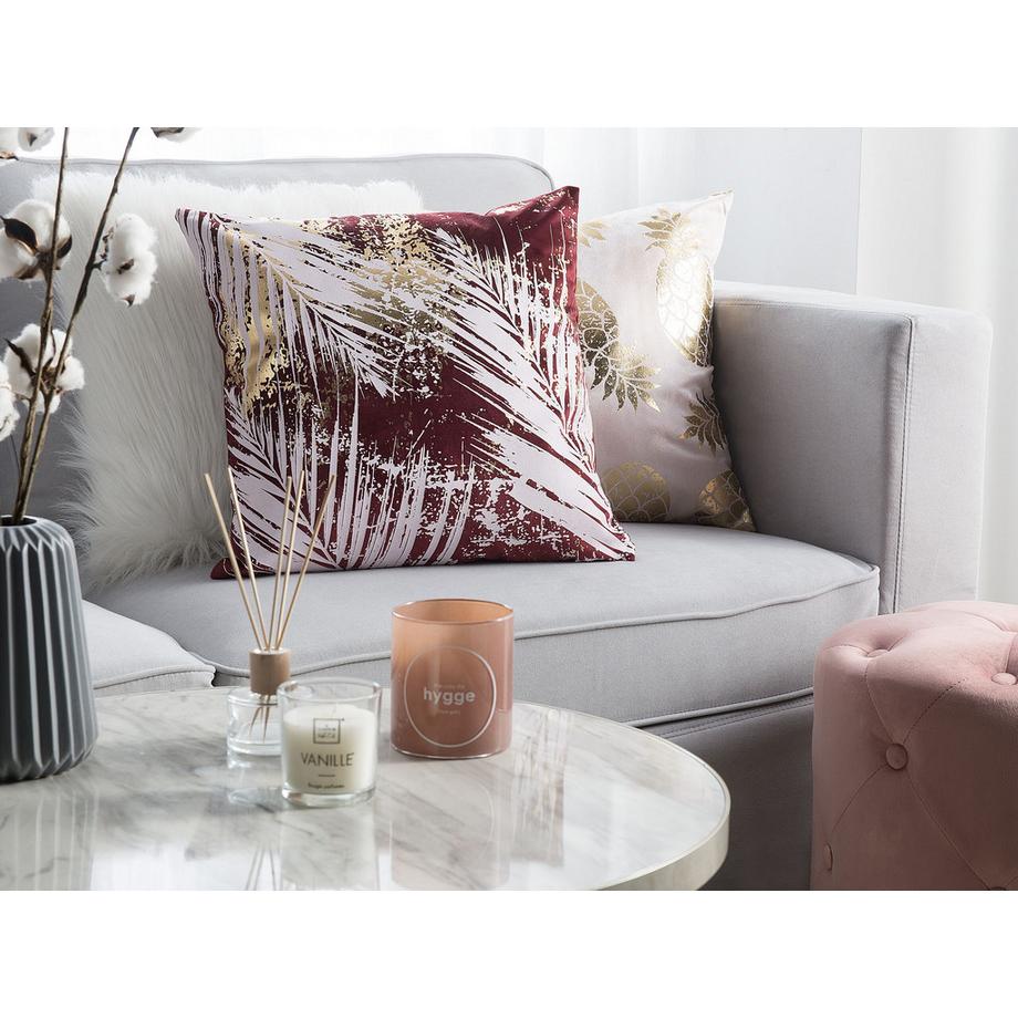 Beliani Dekokissen 2er Set aus Samtstoff Modern CALLA  