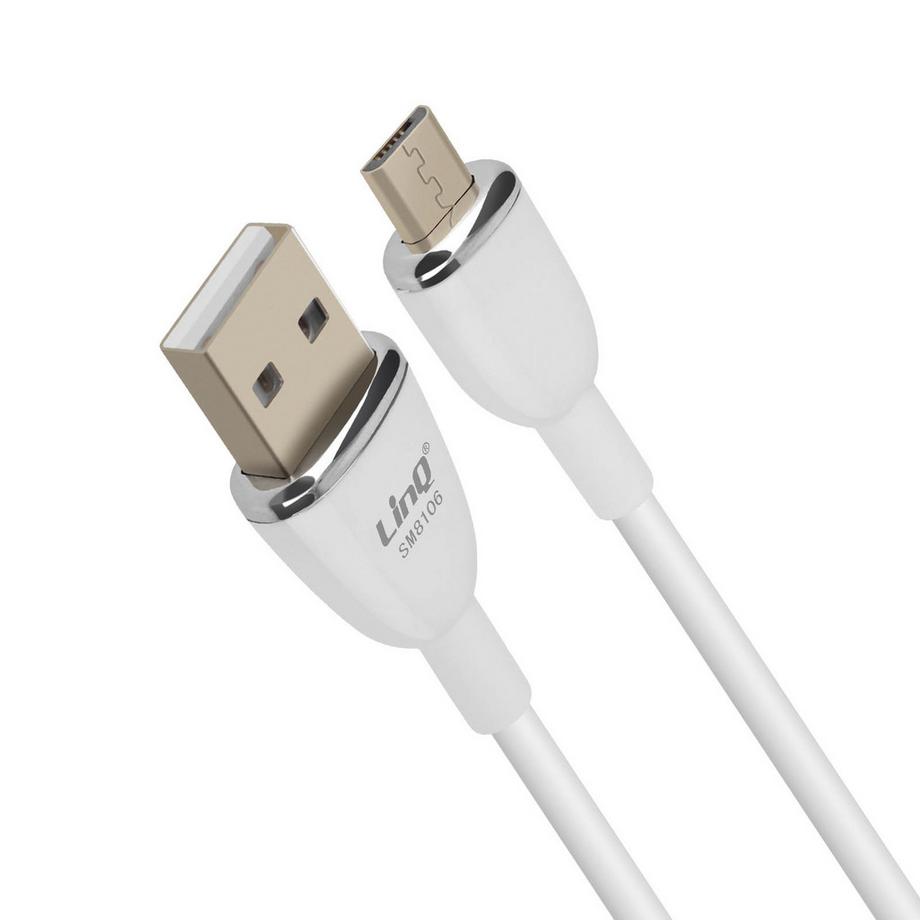 Avizar  USB / Micro-USB Kabel Weiß, LinQ 