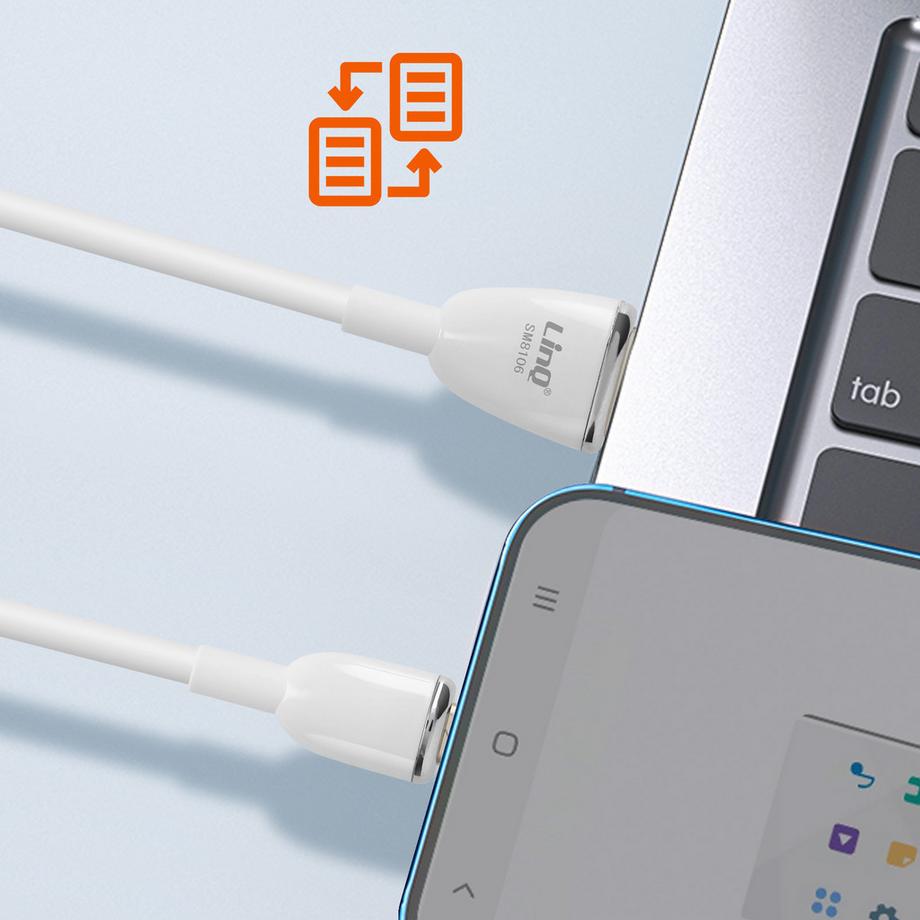 Avizar  USB / Micro-USB Kabel Weiß, LinQ 