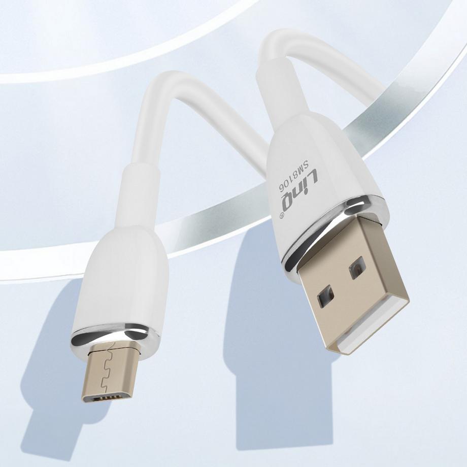 Avizar  USB / Micro-USB Kabel Weiß, LinQ 
