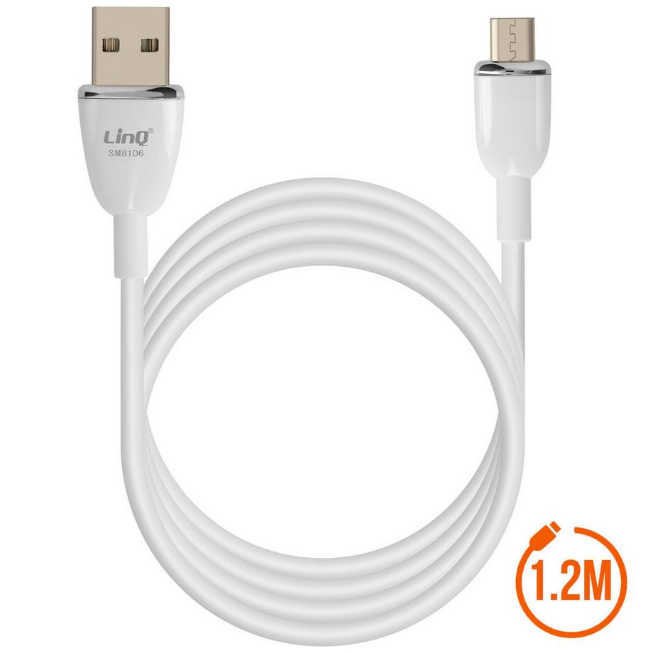 Avizar  USB / Micro-USB Kabel Weiß, LinQ 