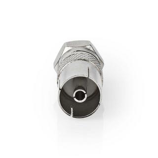 Nedis  Adaptateur satellite & antenne | F mâle | IEC (Coax) femelle | nickelé | 75 Ohm | droit | métal | argent | 1 pc. | Boîte 