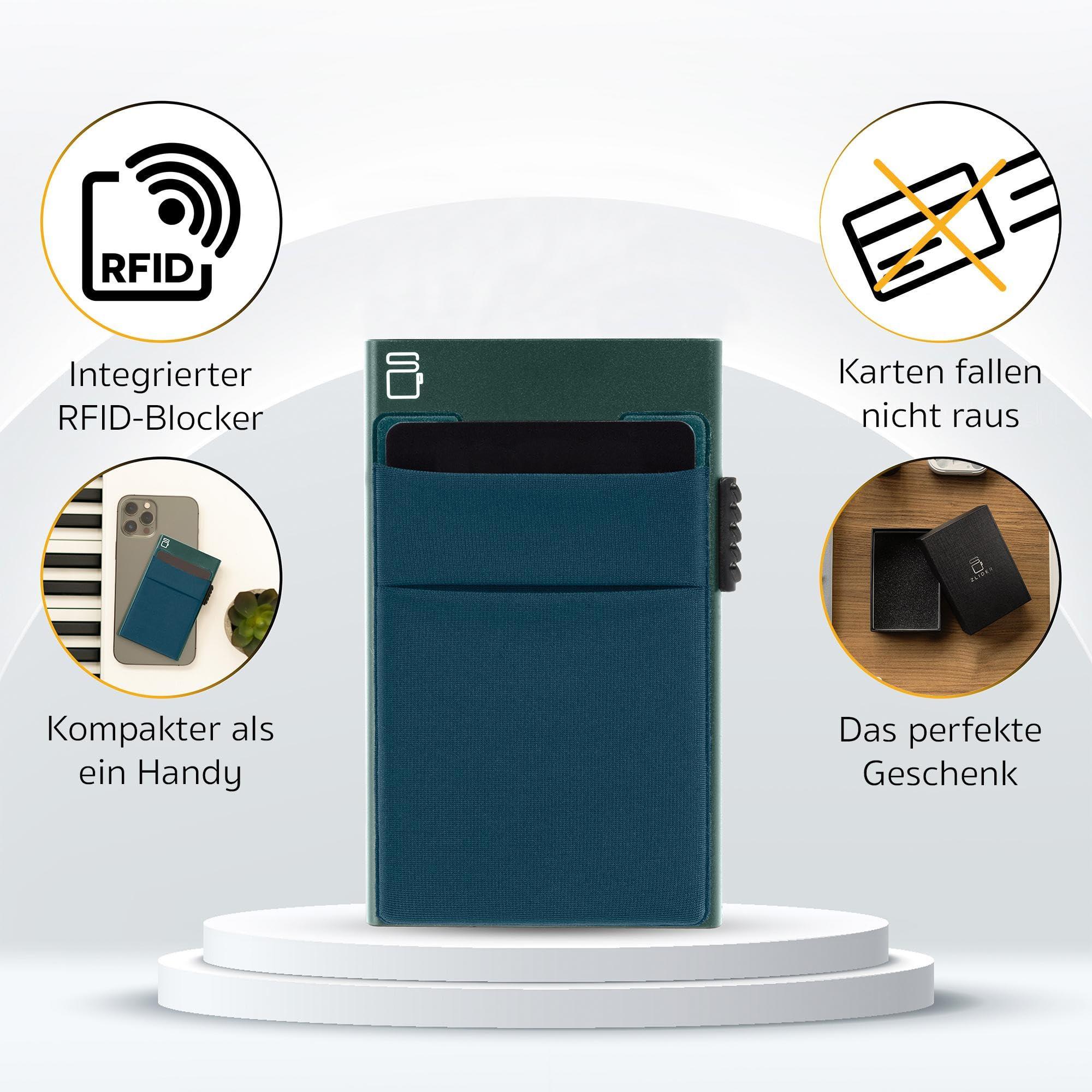 Only-bags.store Schlanker RFID Kreditkartenhalter mit Münzfach  