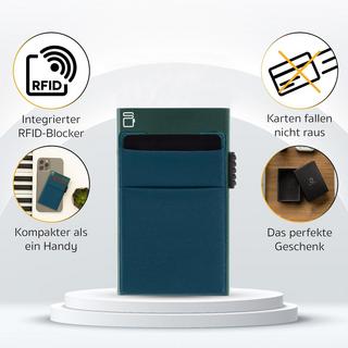Only-bags.store Schlanker RFID Kreditkartenhalter mit Münzfach  