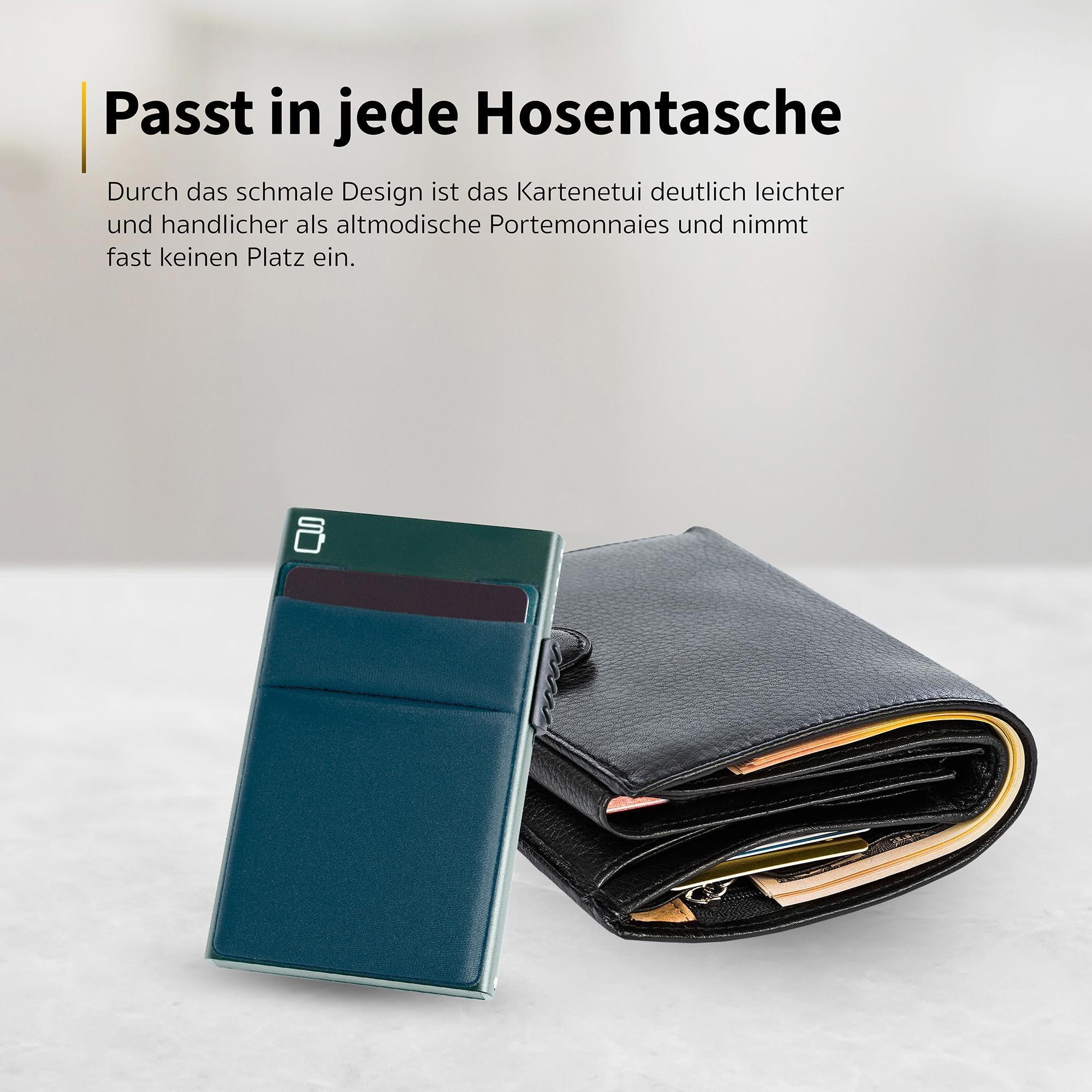 Only-bags.store  Porte-cartes avec pochette à monnaie | Porte-cartes de crédit portefeuille fin | Porte-cartes avec portefeuille RFID | Mini porte-cartes de crédit Moderne en aluminium 