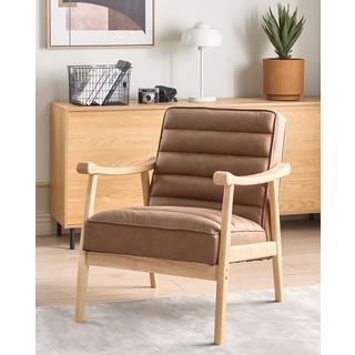 Beliani Fauteuil en Cuir PU Rétro LEKNES  