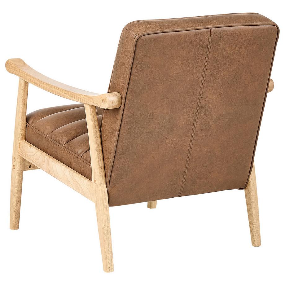 Beliani Sessel aus Kunstleder Retro LEKNES  