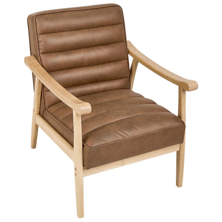 Beliani Sessel aus Kunstleder Retro LEKNES  