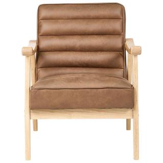 Beliani Fauteuil en Cuir PU Rétro LEKNES  