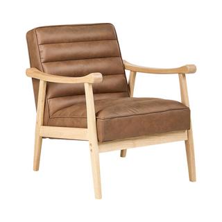 Beliani Fauteuil en Cuir PU Rétro LEKNES  