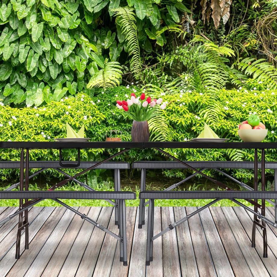 B2X Schwarze Bierbank 2er-Set  