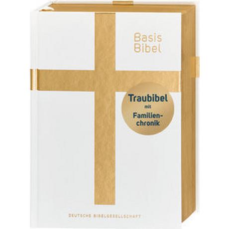 BasisBibel. Die Kompakte. Traubibel. Das Geschenk zur Hochzeit: Bibel mit edlem Farbschnitt, Familienchronik und Widmungsblatt. Moderne Bibelübersetzung. Vollbibel mit Altem und Neuen Testament Kein Autor Couverture rigide 