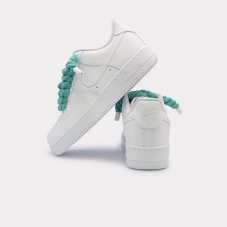 NIKE  Air Force 1 White - Rope Lace Mint 