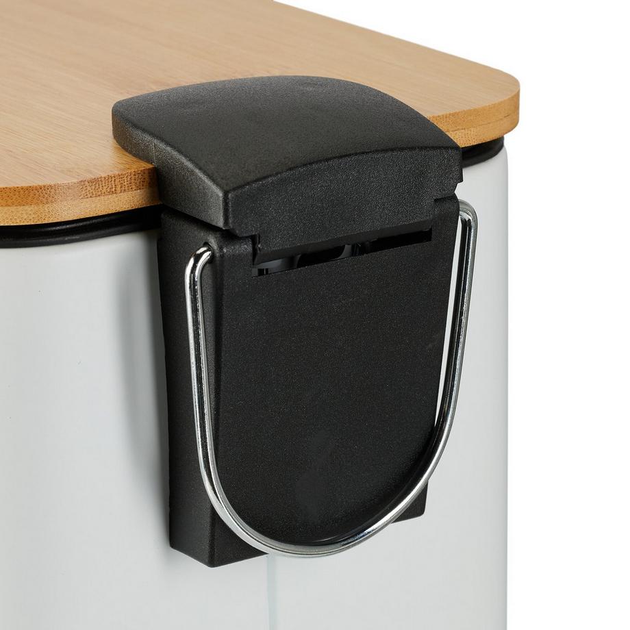 Northix Poubelle de salle de bain 5 litres avec couvercle en bambou  